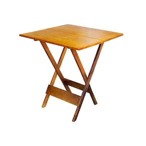 Mesa para Area de Lazer Dobravel de Madeira 90x90 - Natural