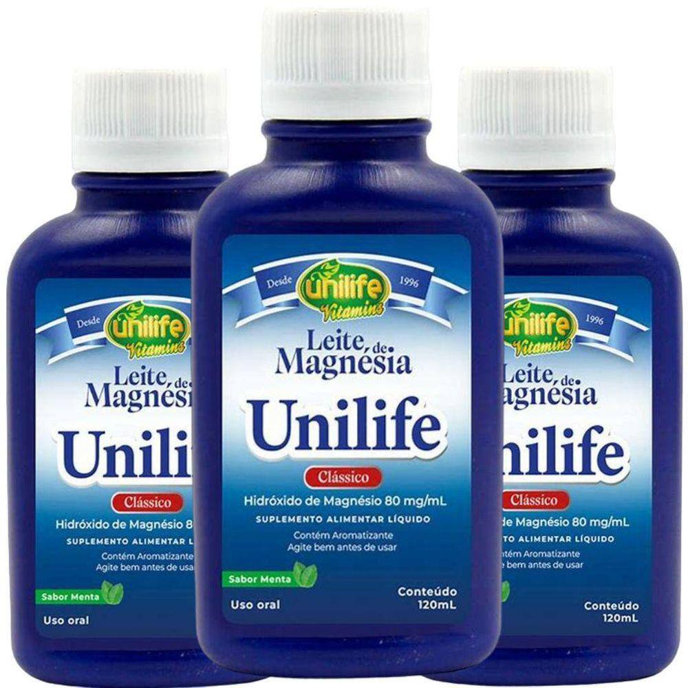 Kit 3 Suplemento Líquido Menta 120ml Magnésia
