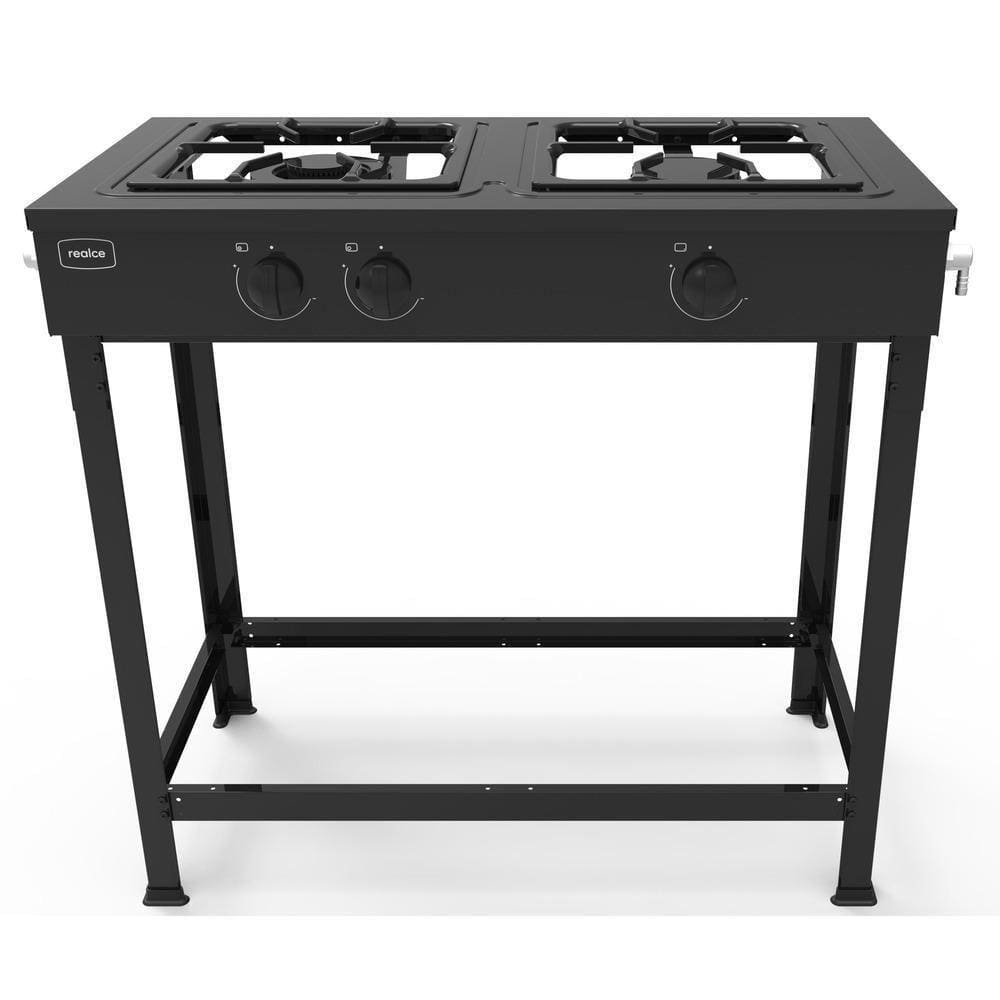 Fogão Industrial 2 Bocas Baixa Pressão Sem Forno Realce Cr219 Preto Preto N/a