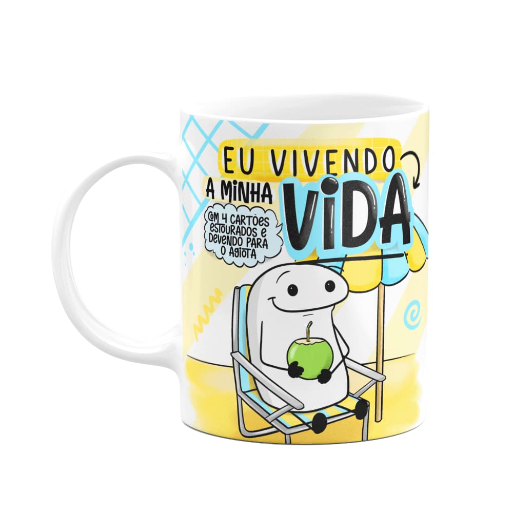 Caneca Divertida Flork Boy - Eu vivendo a minha vida