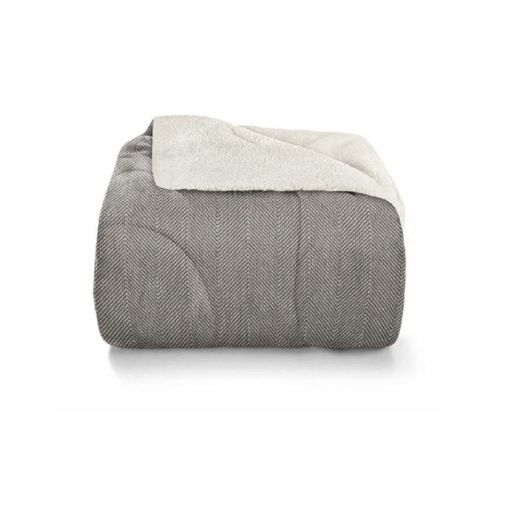 Cobertor Sherpa Casal 220X235Cm Chevron