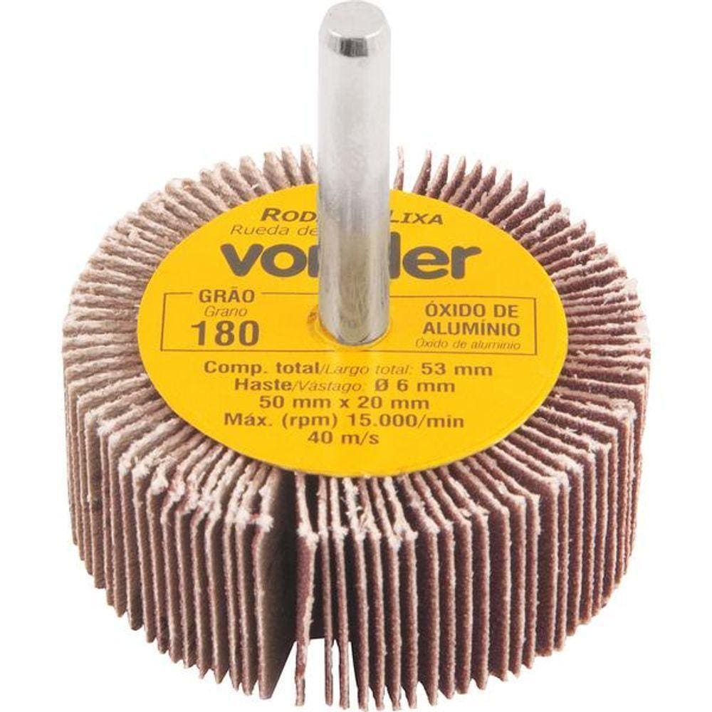 Roda De Lixa 50X20Mm Com Haste G180 - Vonder