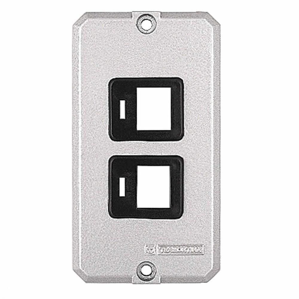 Tampa Para Condulete 1/2" E 3/4" Com 2 Postos Com Suporte Para Rj Tramontina