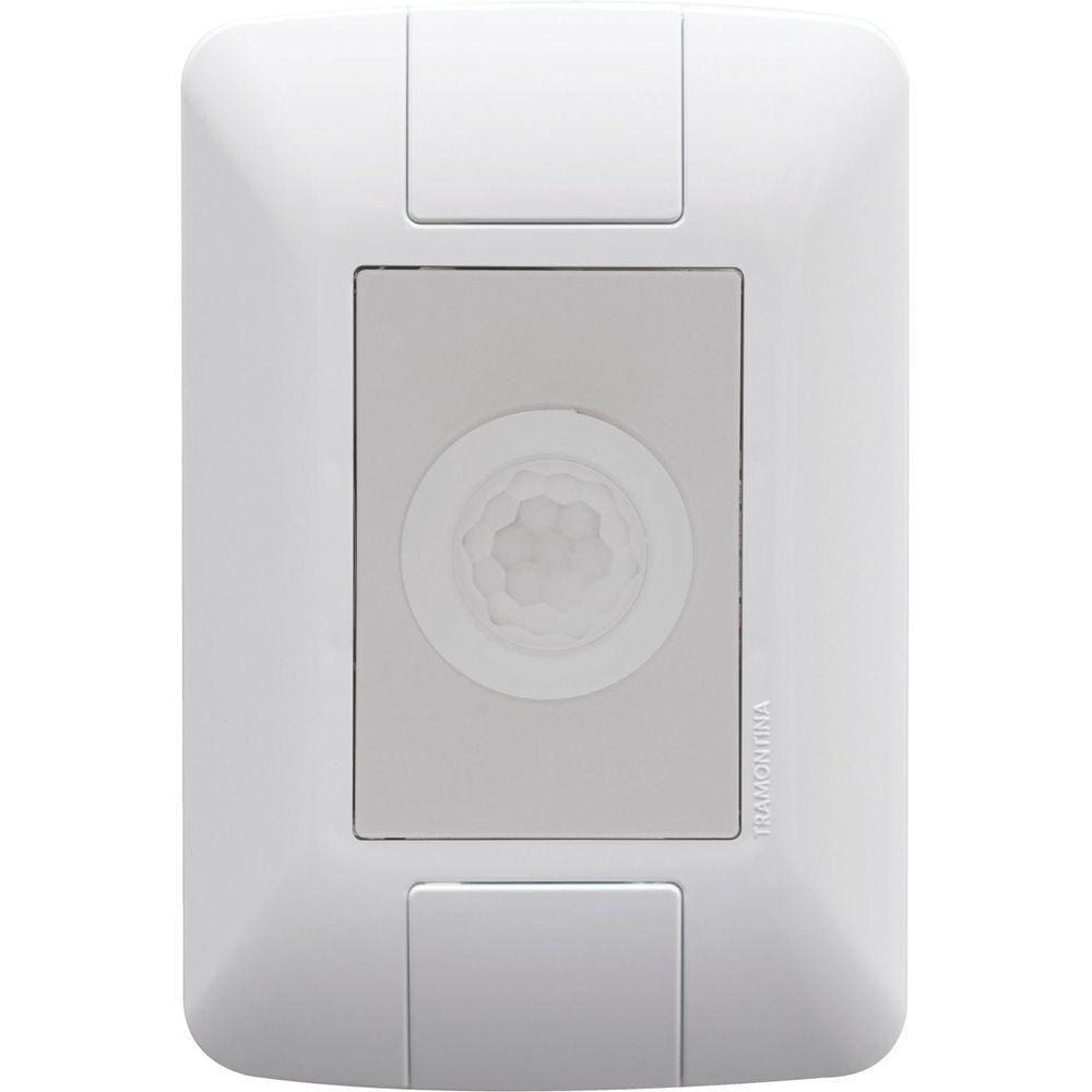 Conjunto 4x2 Detector De Presença Bivolt Tramontina Aria Com Fotocélula Branco Tramontina