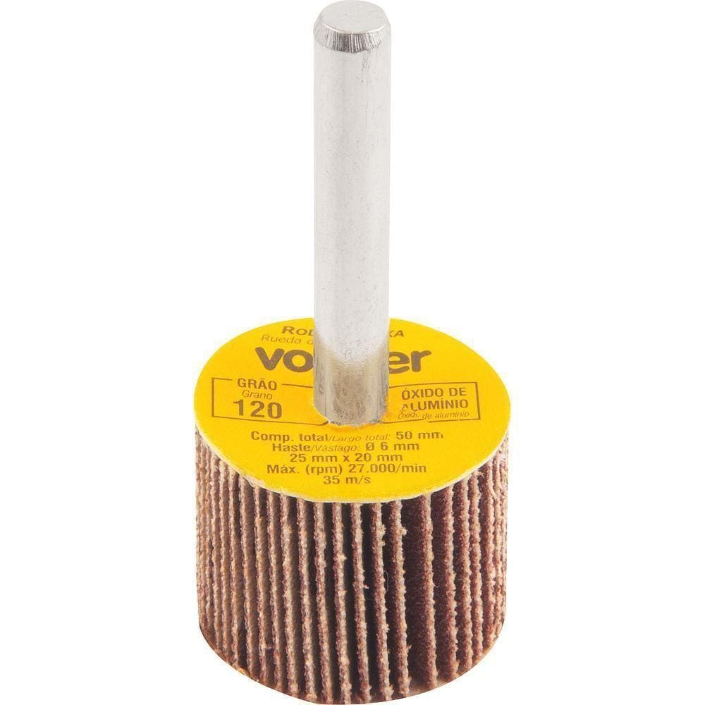 Roda De Lixa 25X20Mm Com Haste G120 - Vonder