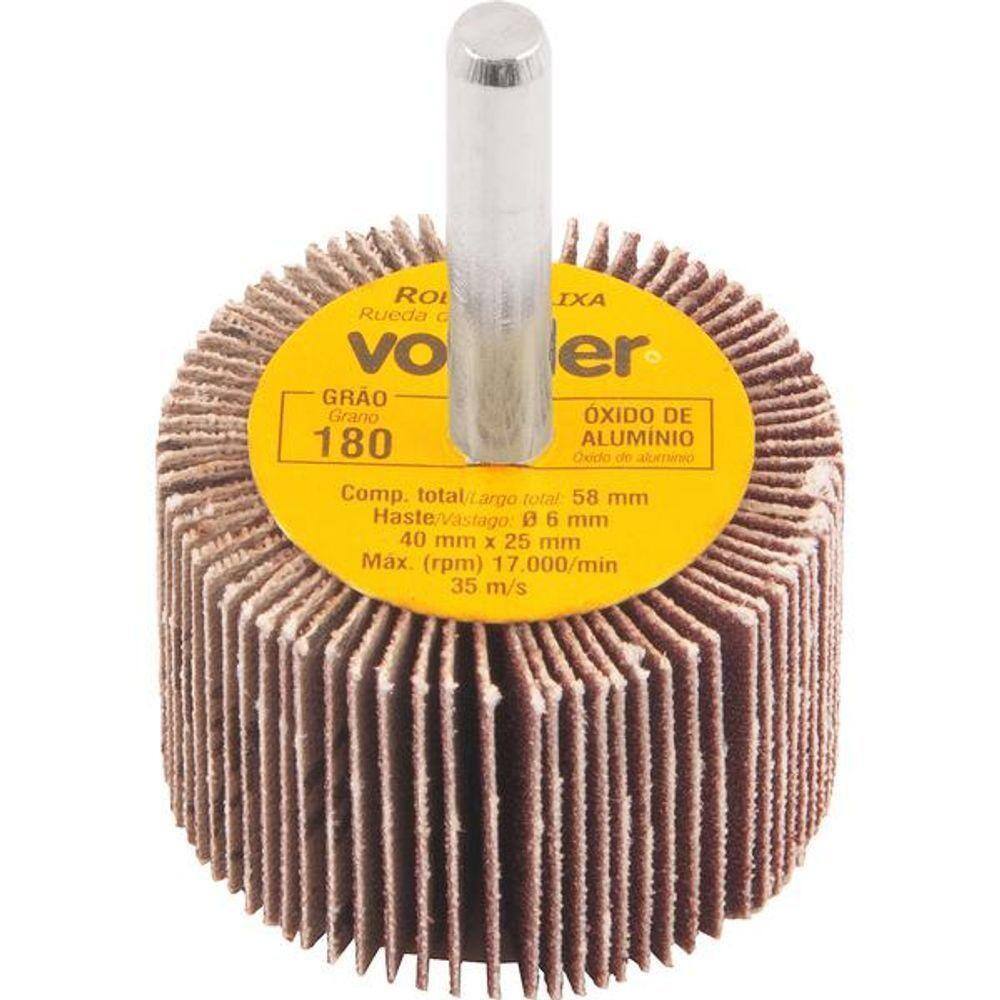Roda De Lixa 40X25Mm Com Haste G180 - Vonder