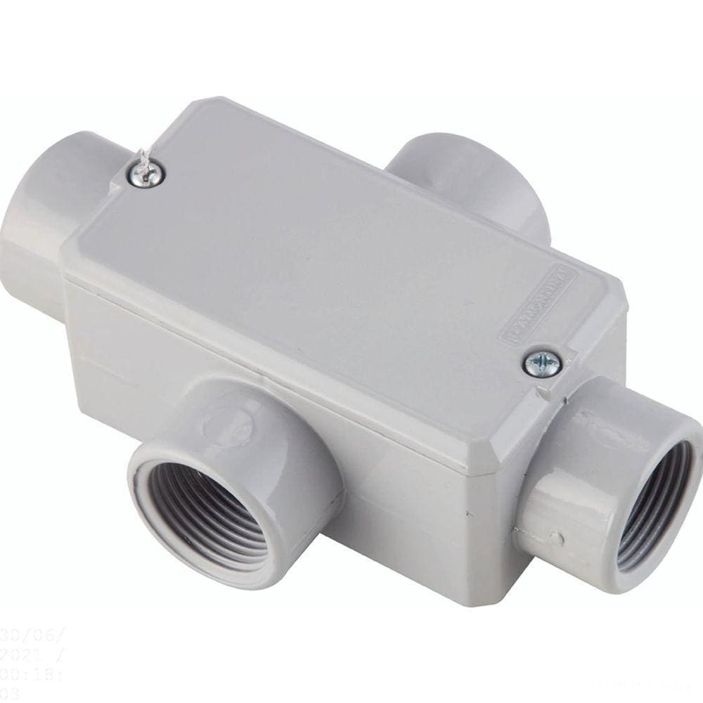 Condulete Fixo &quot;x``&quot; 2&quot; Com Tampa / Com Rosca Npt / Com Pintura Eletrostática A Pó Tramontina