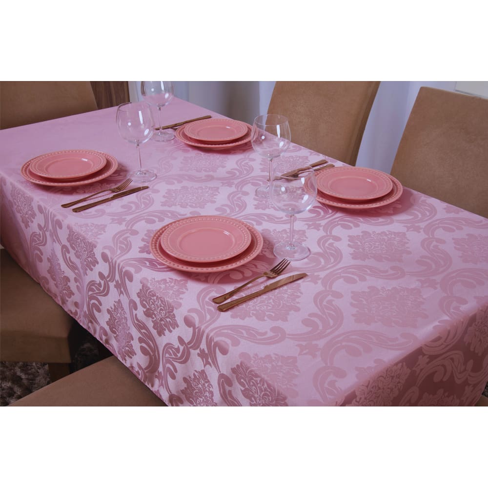 toalha de mesa quadrada 4 lugares tecido jacquard 1,35x1,50