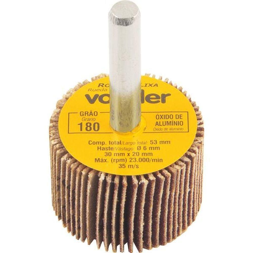 Roda De Lixa 30X20Mm Com Haste G180 - Vonder