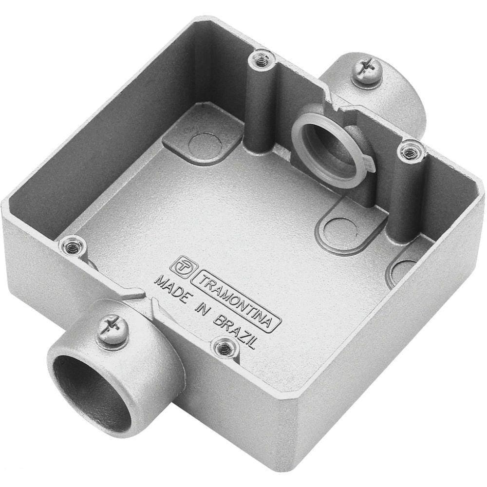 Condulete Duplo 3/4\" Tipo \"cd\" - Sem Tampa / Sem Rosca / Com Pintura Eletrostática A Pó Tramontina