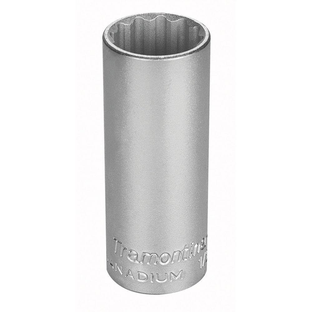 Soquete Estriado Longo Em Aço Cromo Vanádio 22 Mm - Encaixe 1/2” Tramontina Pro Tramontina