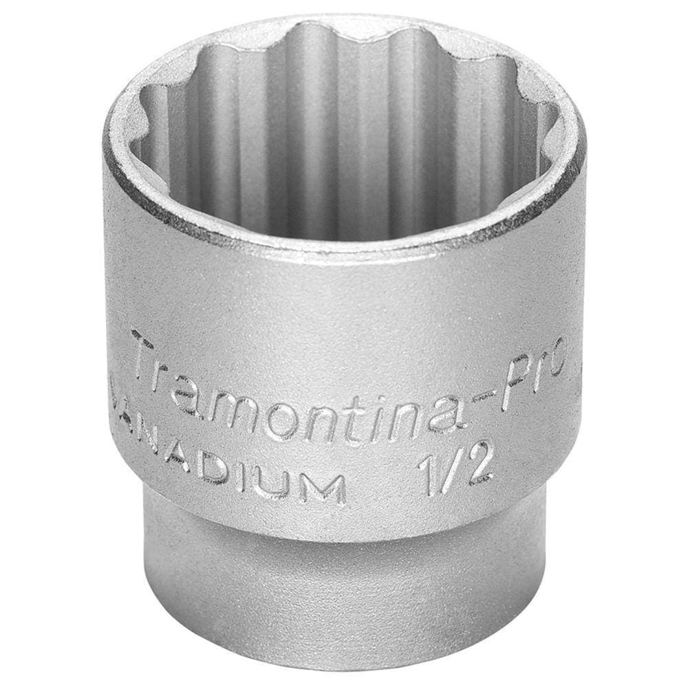 Soquete Estriado Em Aço Cromo Vanádio 33 Mm - Encaixe 1/2” Tramontina Pro Tramontina