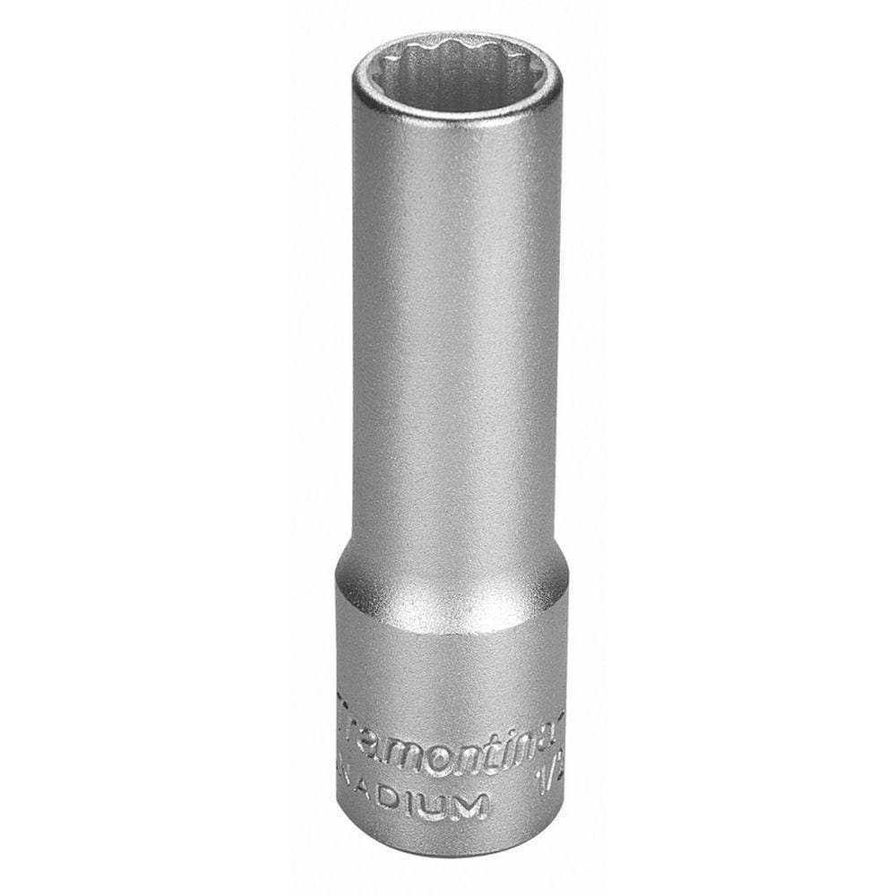 Soquete Estriado Longo Em Aço Cromo Vanádio 1/2” - Encaixe 1/2” Tramontina Pro Tramontina