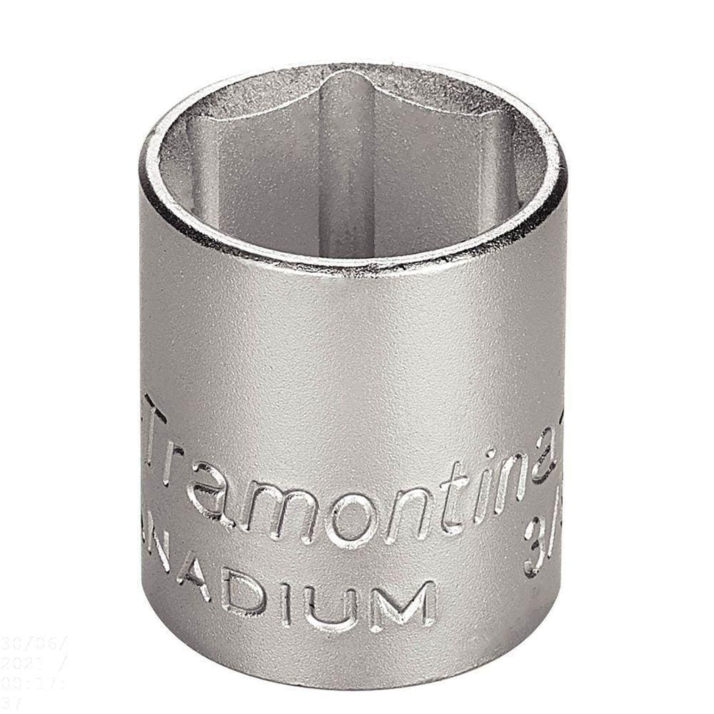 Soquete Sextavado Em Aço Cromo Vanádio 22 Mm - Encaixe 3/8&quot; Tramontina Pro Tramontina