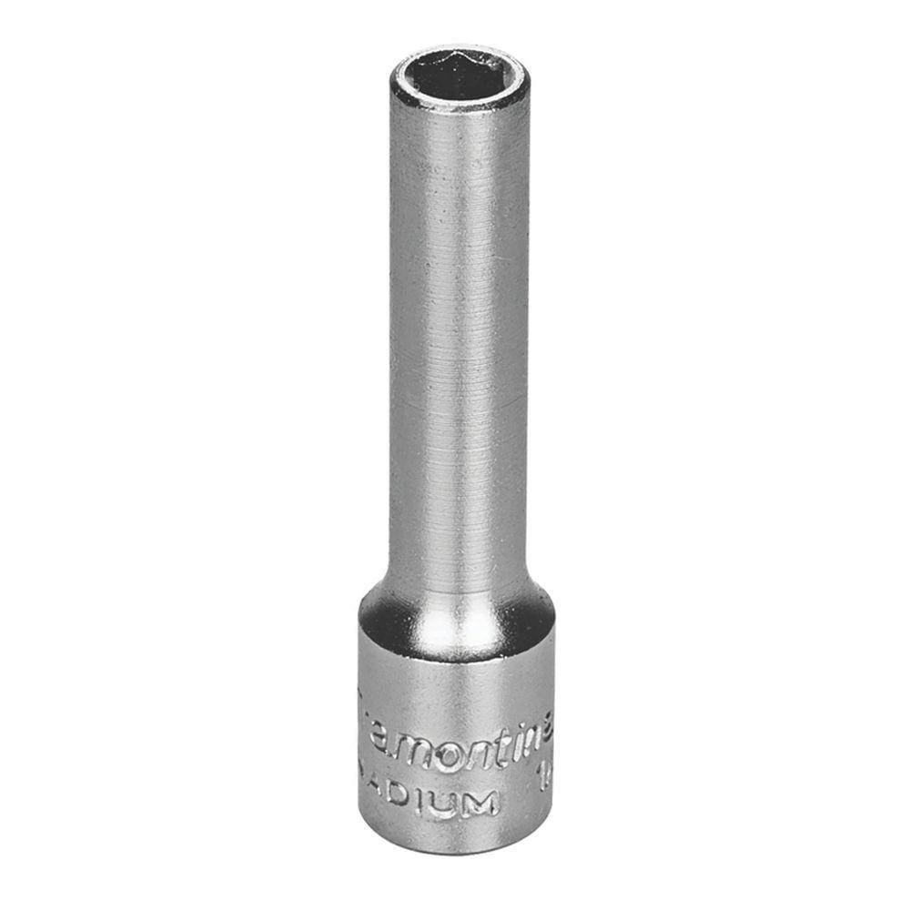 Soquete Sextavado Longo Em Aço Cromo Vanádio 6 Mm - Encaixe 1/4&quot; Tramontina Pro Tramontina