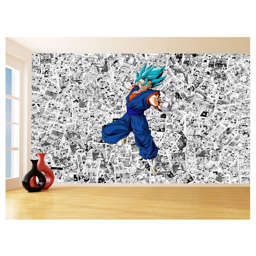Papel De Parede Dragon Ball Goku Vegetto Anime 3,5M Dbz615