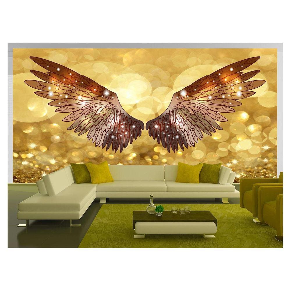 Papel De Parede 3D Arte Asas Selfie Insta Cores 3,5M Tra204