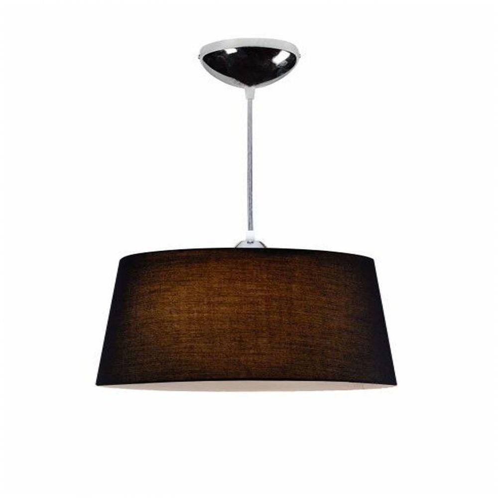 Pendente São Paulo 3 Luzes Ø46cm Preto S/Cristal E Difusor