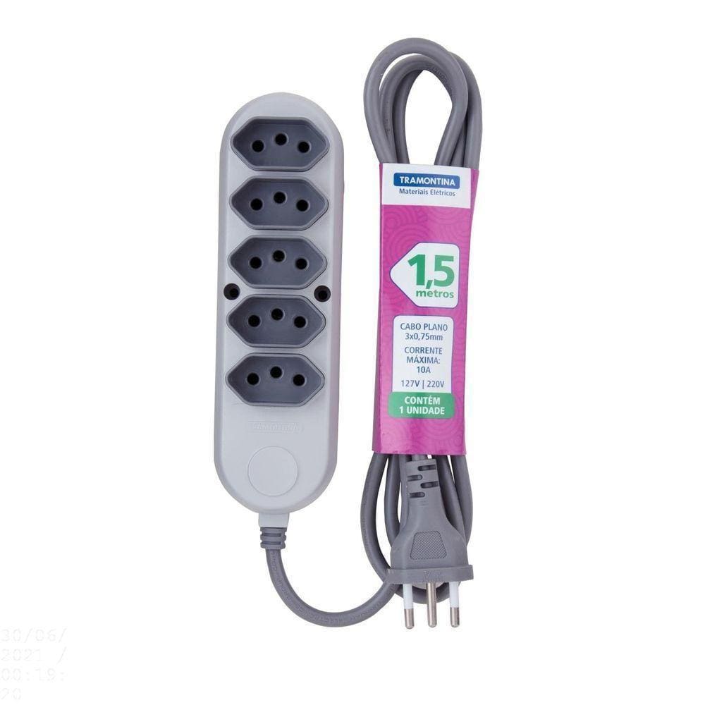 Extensão Múltipla 5 Tomadas 2p+t 10 A 250 V Tramontina 1,5 M Tramontina