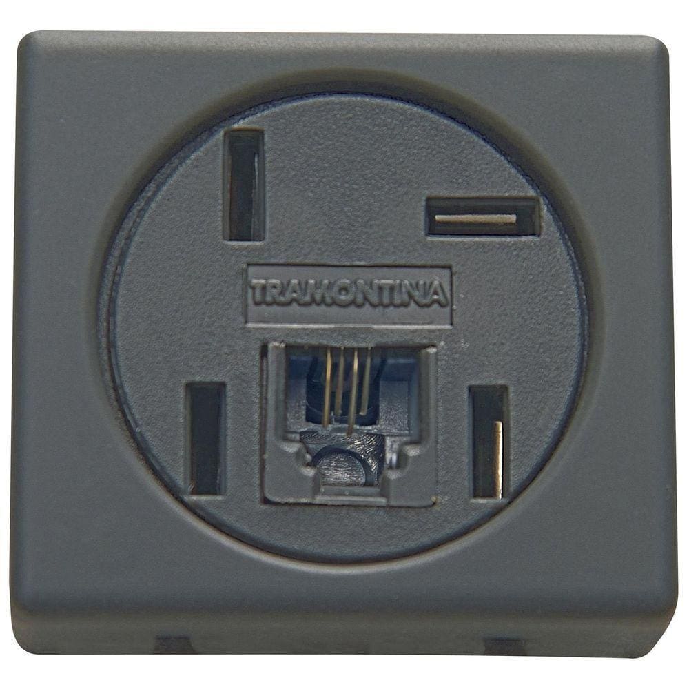 Módulo Para Tomada De Telefone 4p E Rj11 Tramontina Izyflat Grafite Tramontina
