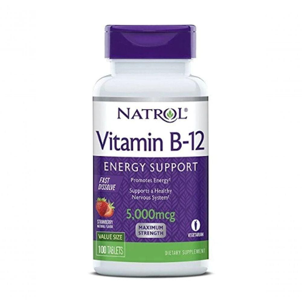 Vitamina B-12 5.000mcg 100 Tabletes Dissolução Rápida