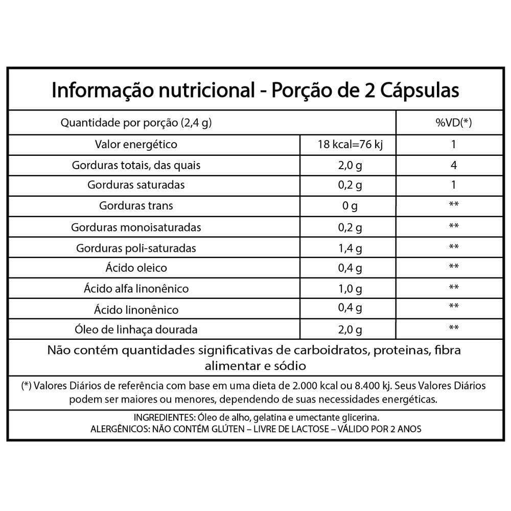 Kit 3 Óleo De Semente De Linhaça Dourada 1200Mg 60Cáps