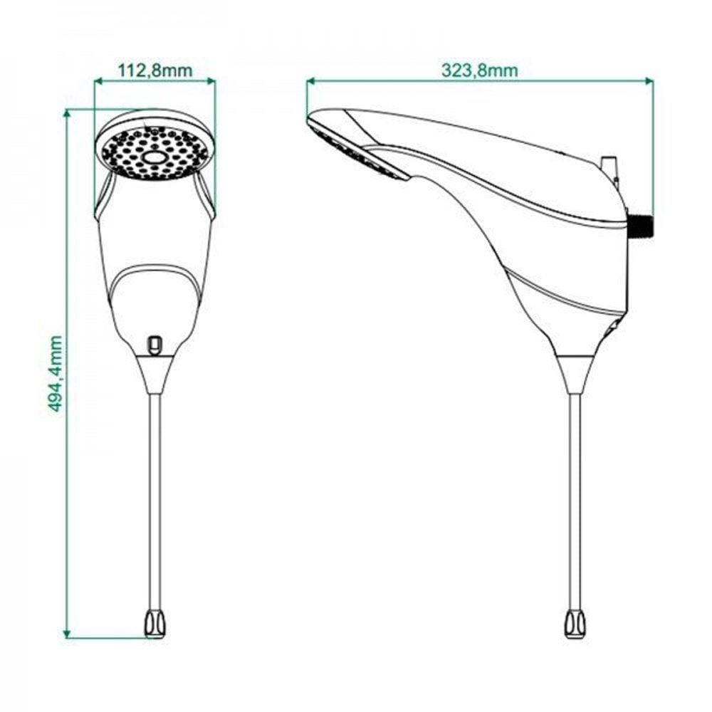 Ducha Chuveiro Zagonel Sublime Eletrônico Branco 110v