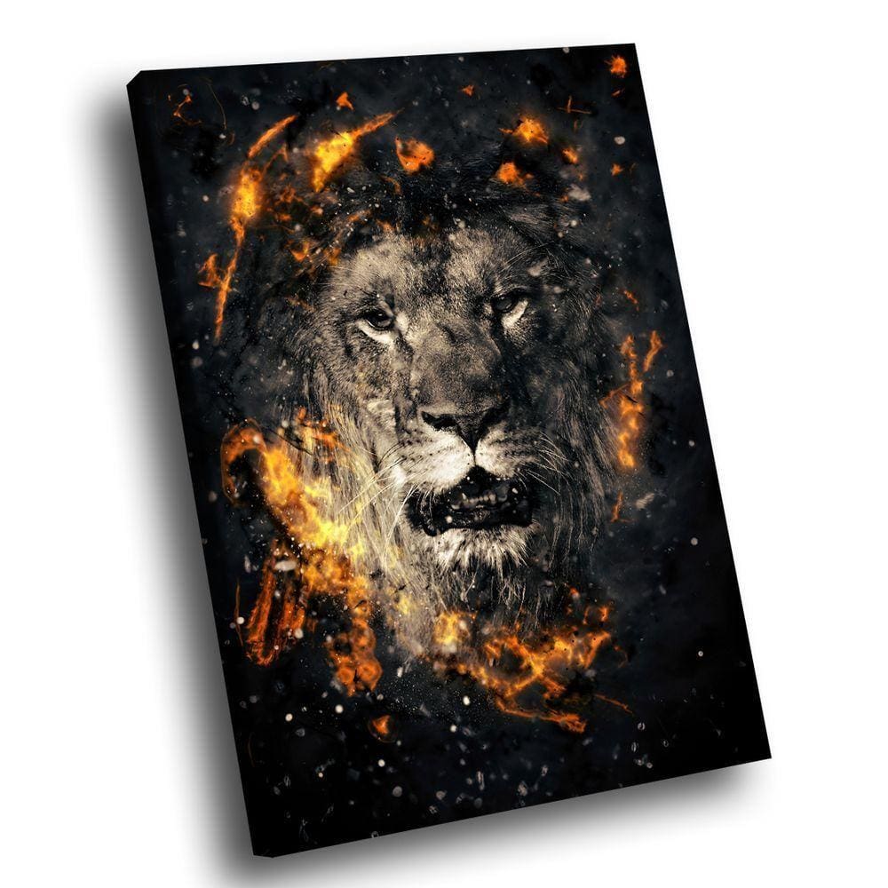 Quadro Lion Smoke Grande 118x78