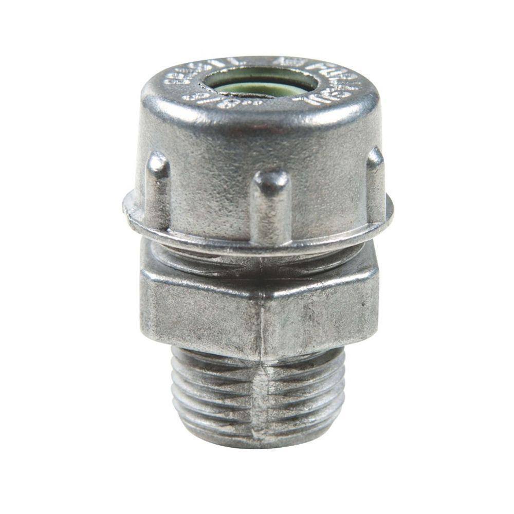 Conector Prensa-cabo 1" Em Alumínio - Bucha Na Cor Verde Tramontina