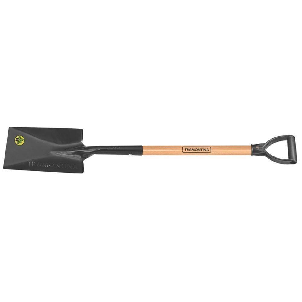Vanga Quadrada 424/00 Em Aço Com Cabo De Madeira 71 Cm Com Empunhadura Plástica Reta Ergo