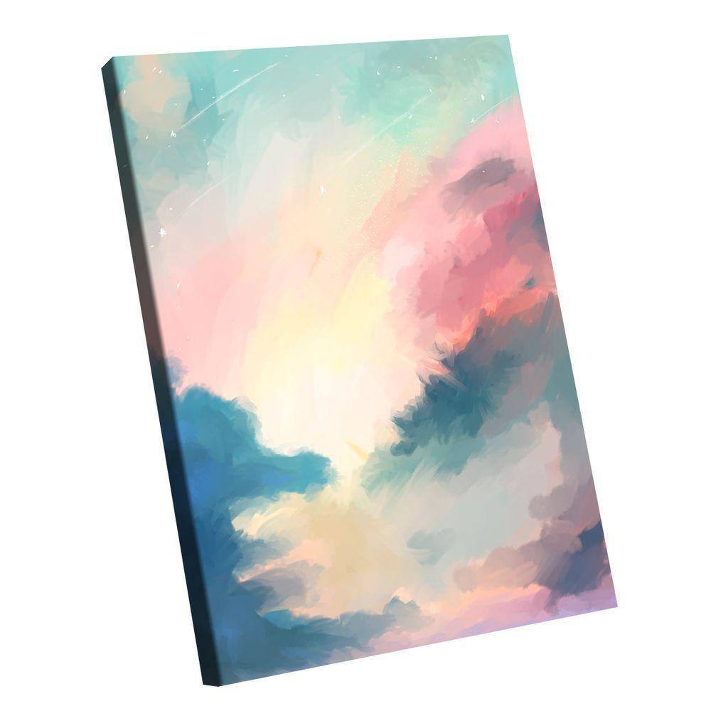Quadro Abstrato Branco Rosa Br Artes Pequeno 60x40