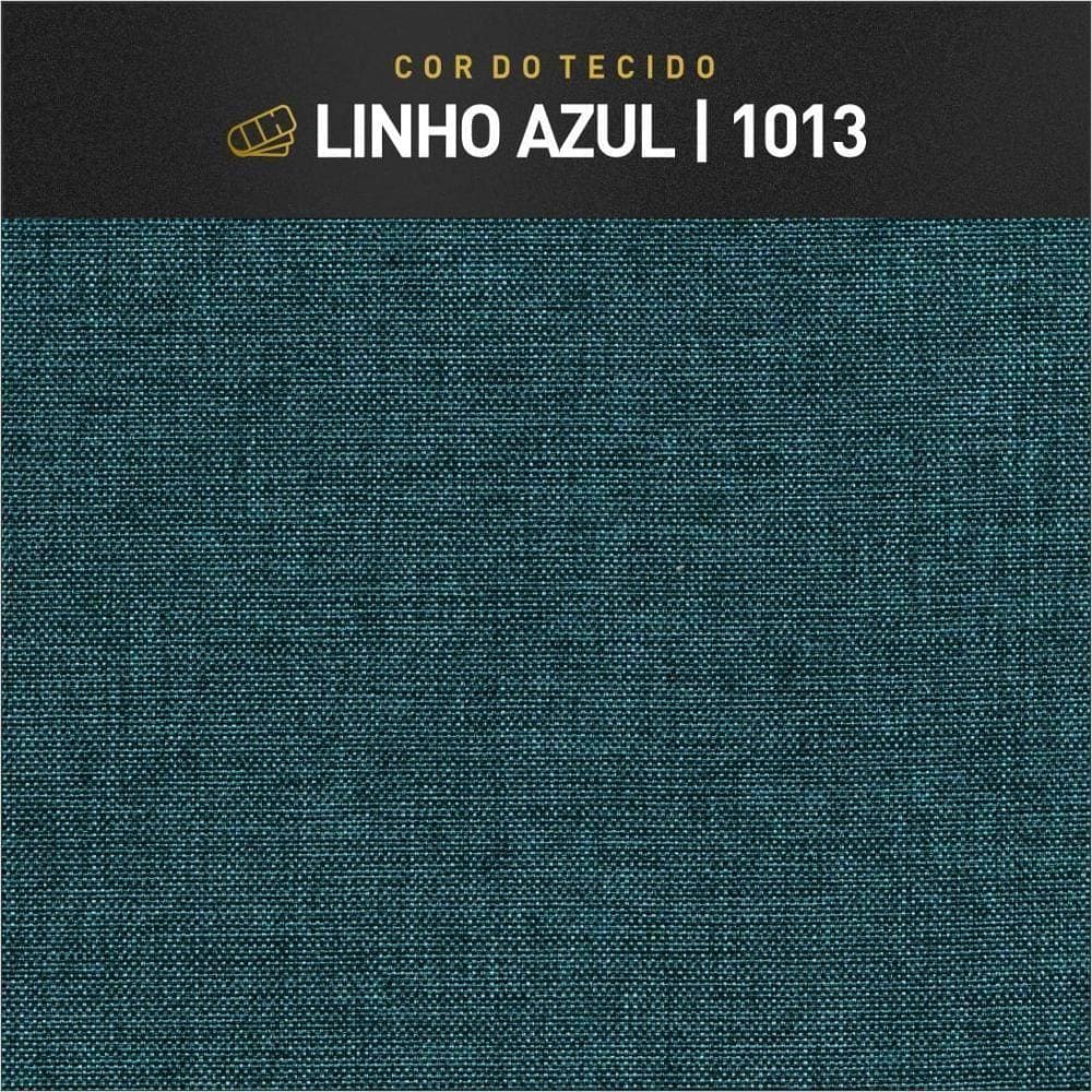 Poltrona Lyz Luxo Madeira Maciça Castellar Móbile Linho Azul Linho Azul