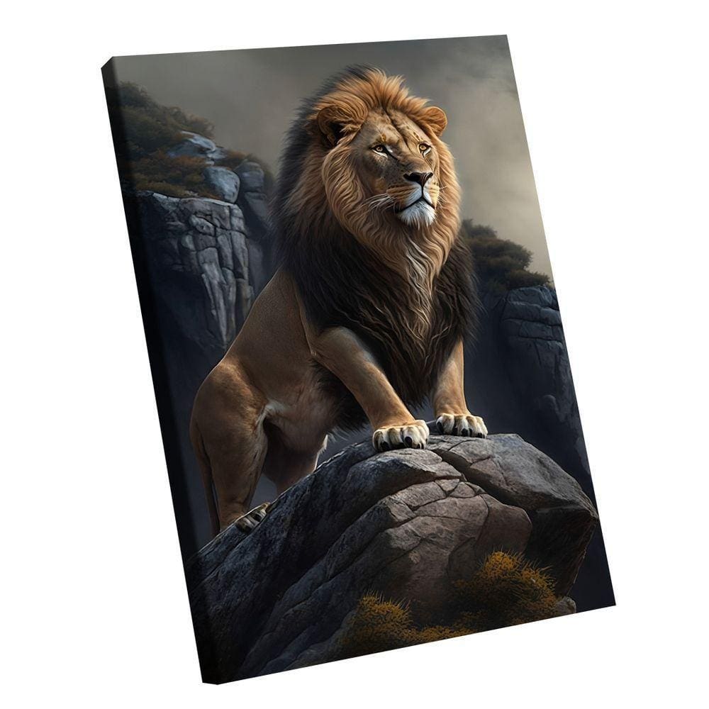 Quadro Leão Soberano Br Artes Grande 118x78
