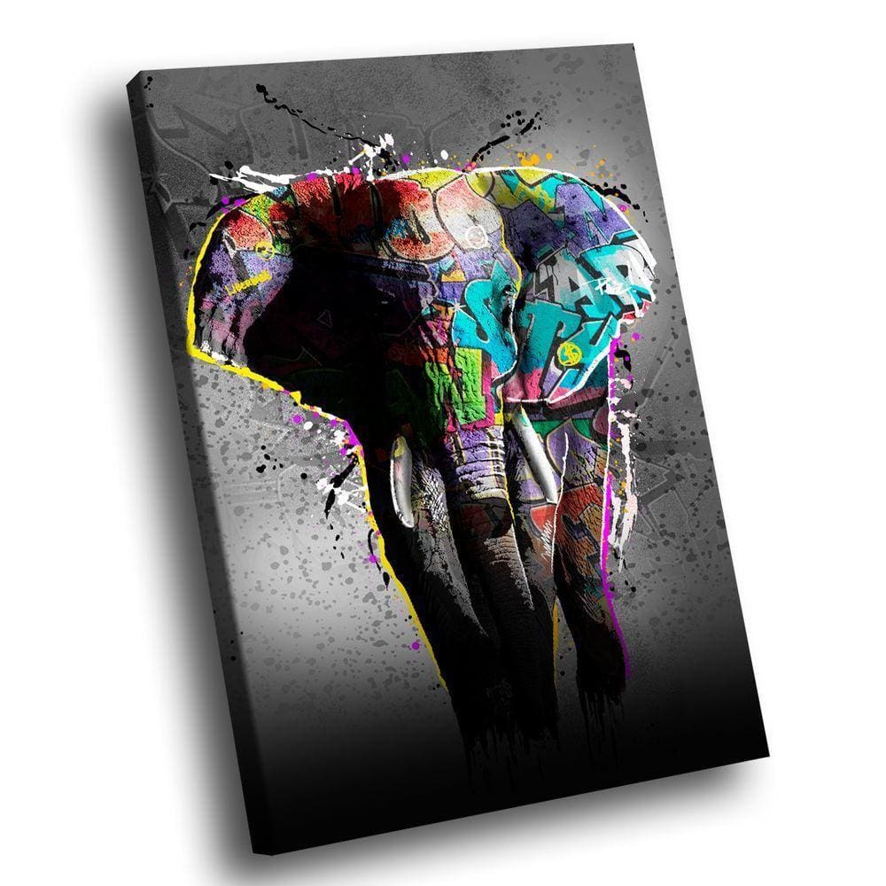 Quadro Elefante Grafite Br Artes Grande 118x78