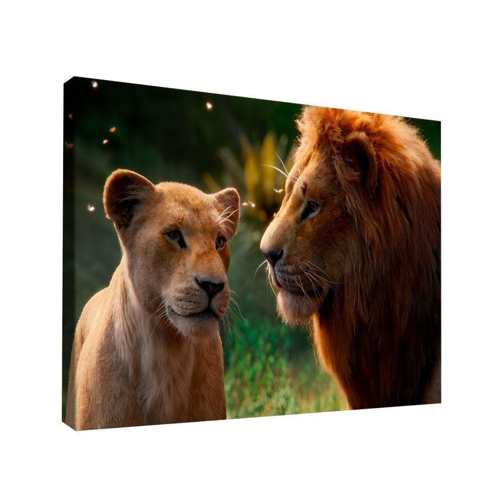 Quadro Rei E Rainha Da Selva Br Artes Pequeno 60x40