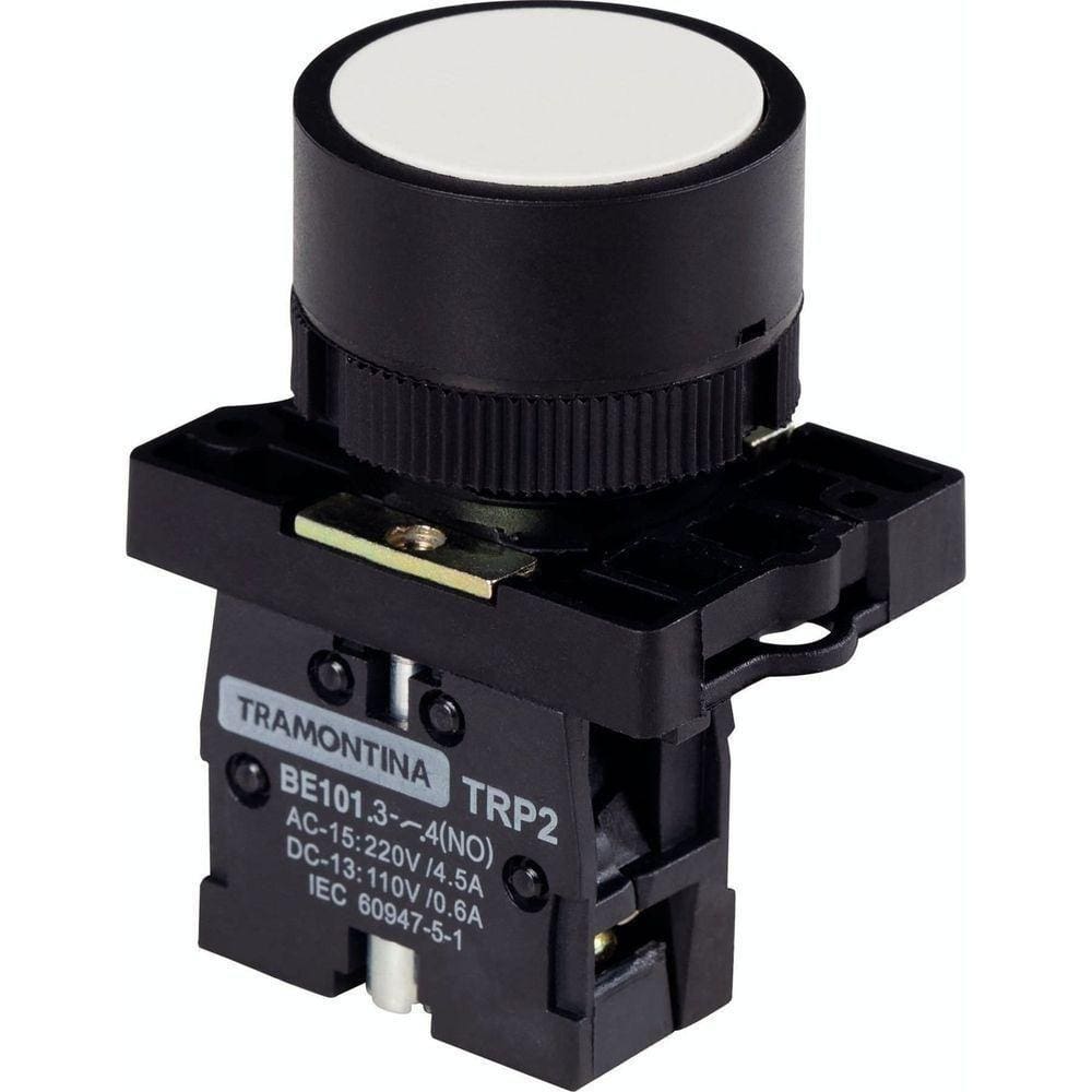 Botão De Impulso Tramontina Trp2-ea11 1na Branco Com Base De Plástico Tramontina