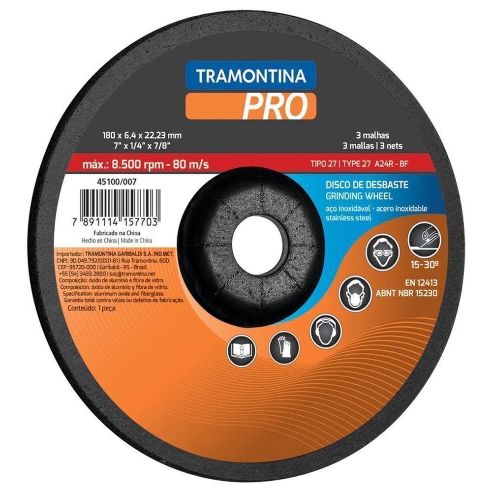 Disco De Desbaste Para Aço Inox 4.1/2\" Tramontina Pro Tramontina