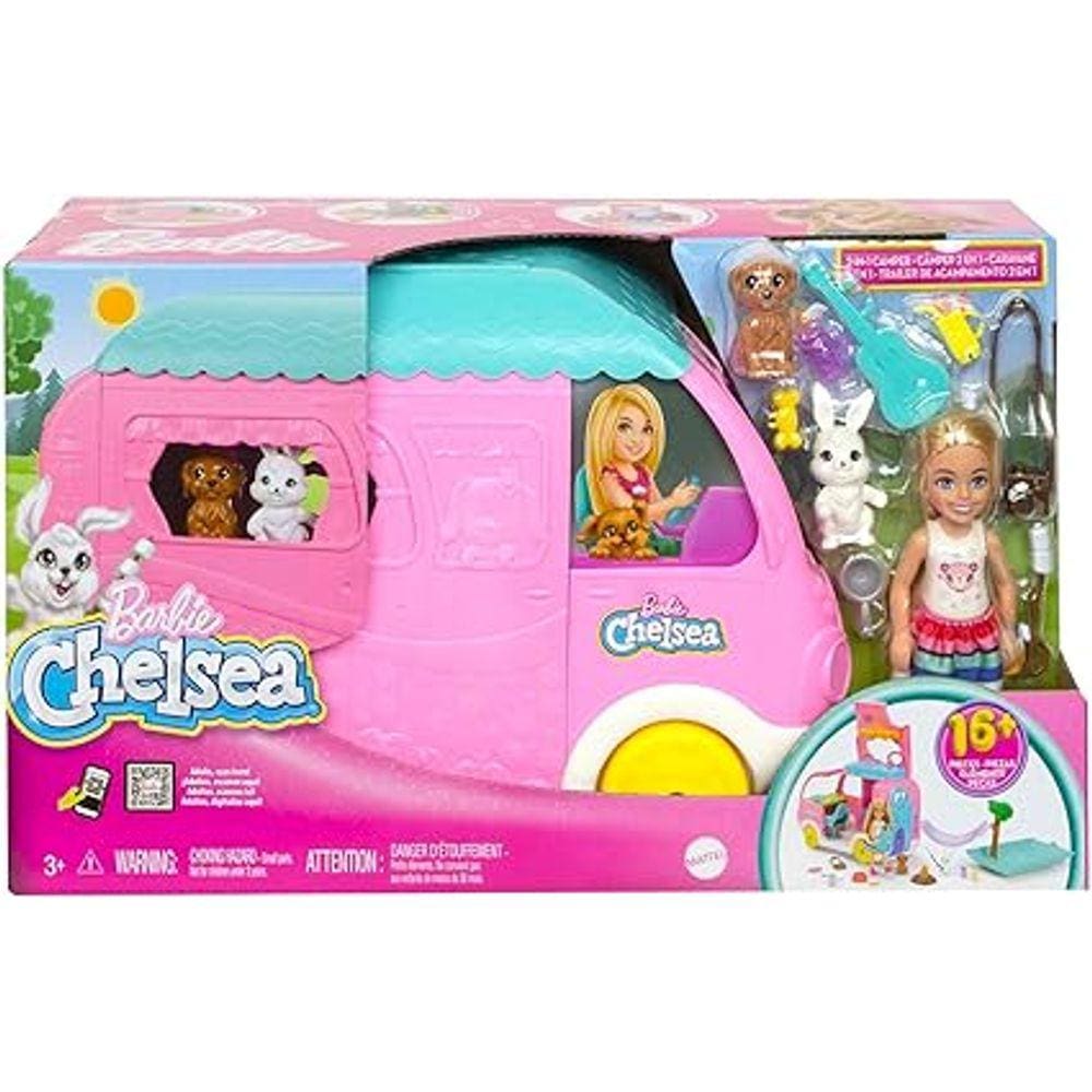 Carrinho - Barbie Conjunto de Brinquedo Chelsea Novo Camper MATTEL