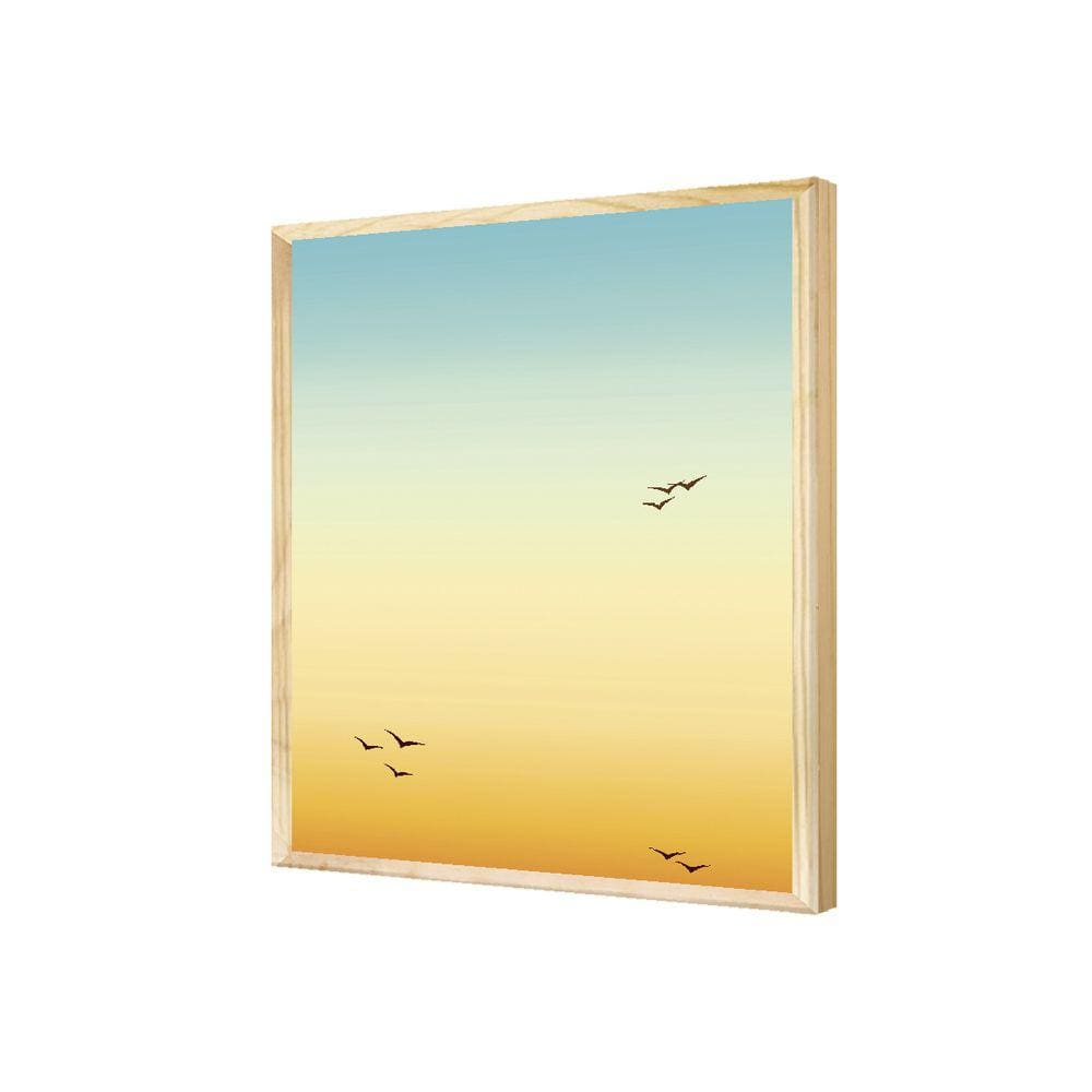 Quadro Decorativo Paisagem Por do Sol Pássaros Natureza