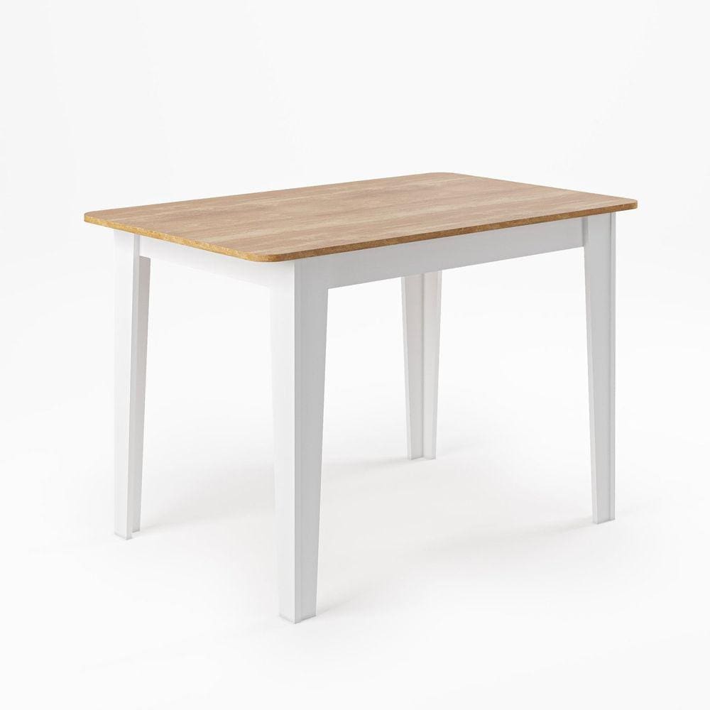 Mesa de Jantar Retangular 110x68cm Nicoli Mel/Branco