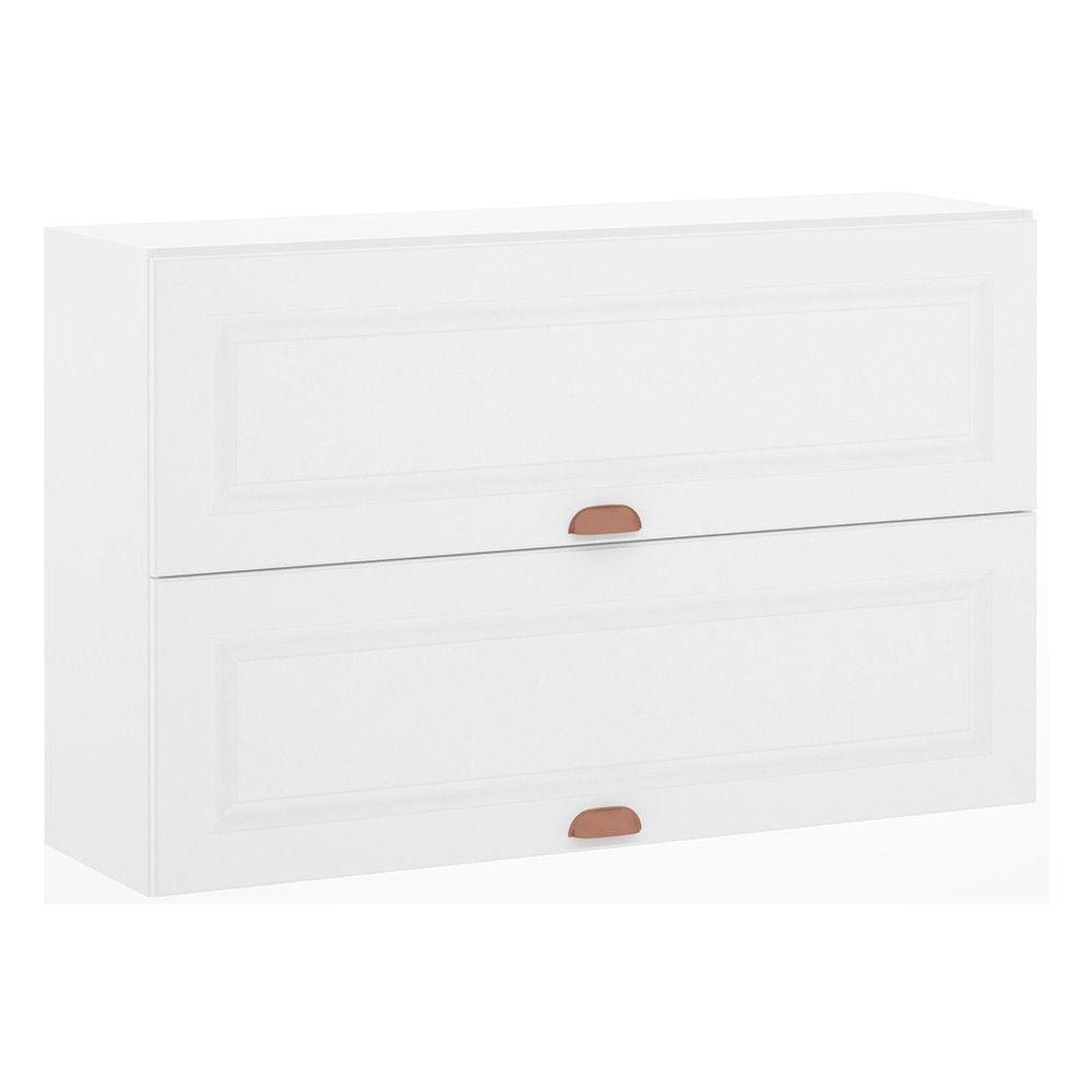 Armário Aéreo Basculante Duplo 120 cm 2 Portas Cristal Luciane Móveis