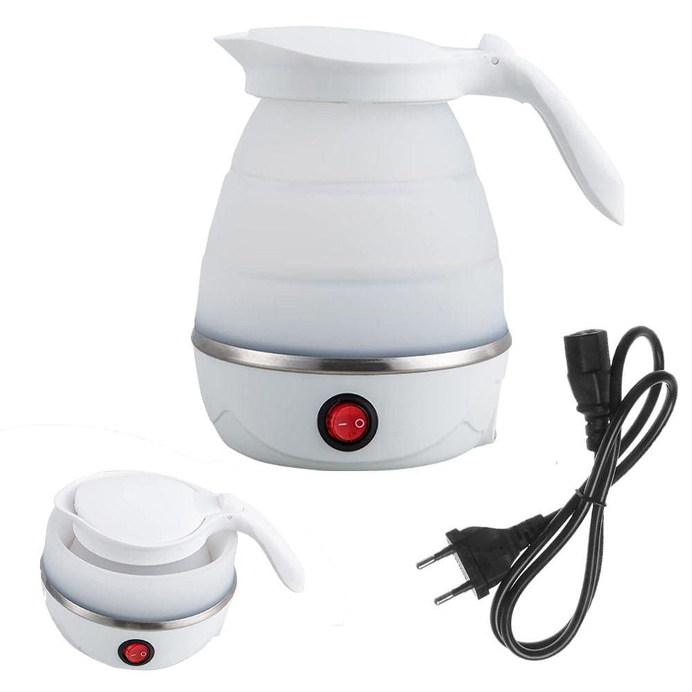 Jarra Chaleia Eletrica Silicone Retratil 600Ml Portatil Ferve Agua Cha Babida Quente Cafe Viagem Passeio