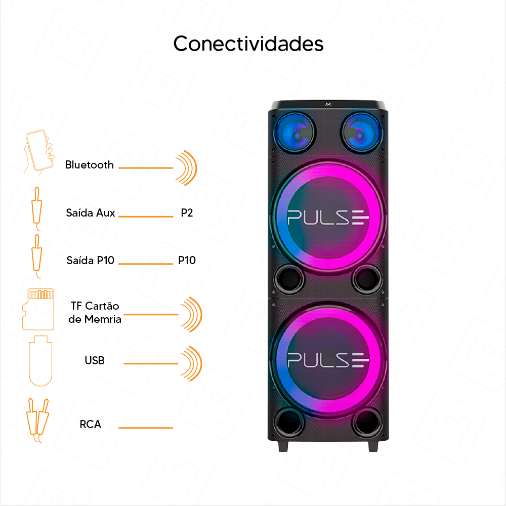 Caixa de Som Pulse Torre Double SP508 | Extra
