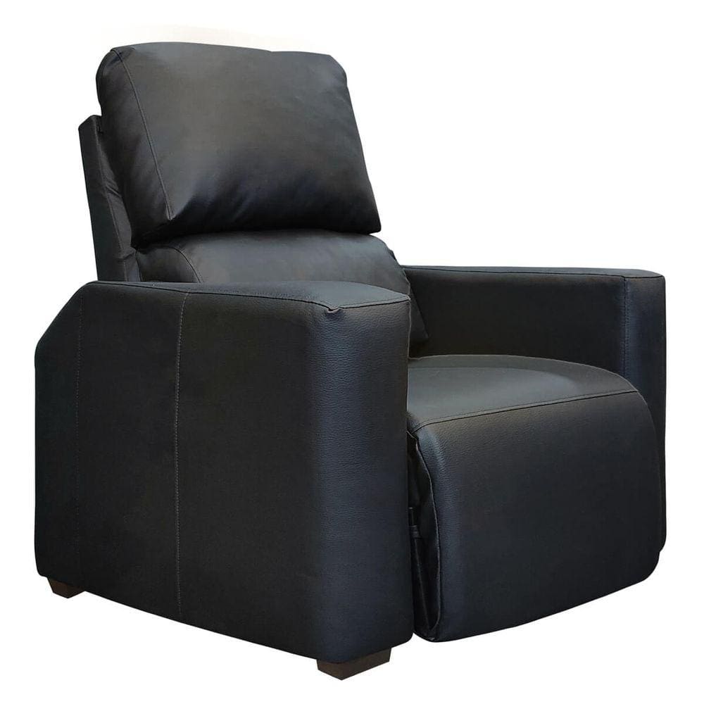 Poltrona do Papai Reclinável para Sala de TV Cinema Zeus Corino Preto SOFA STORE