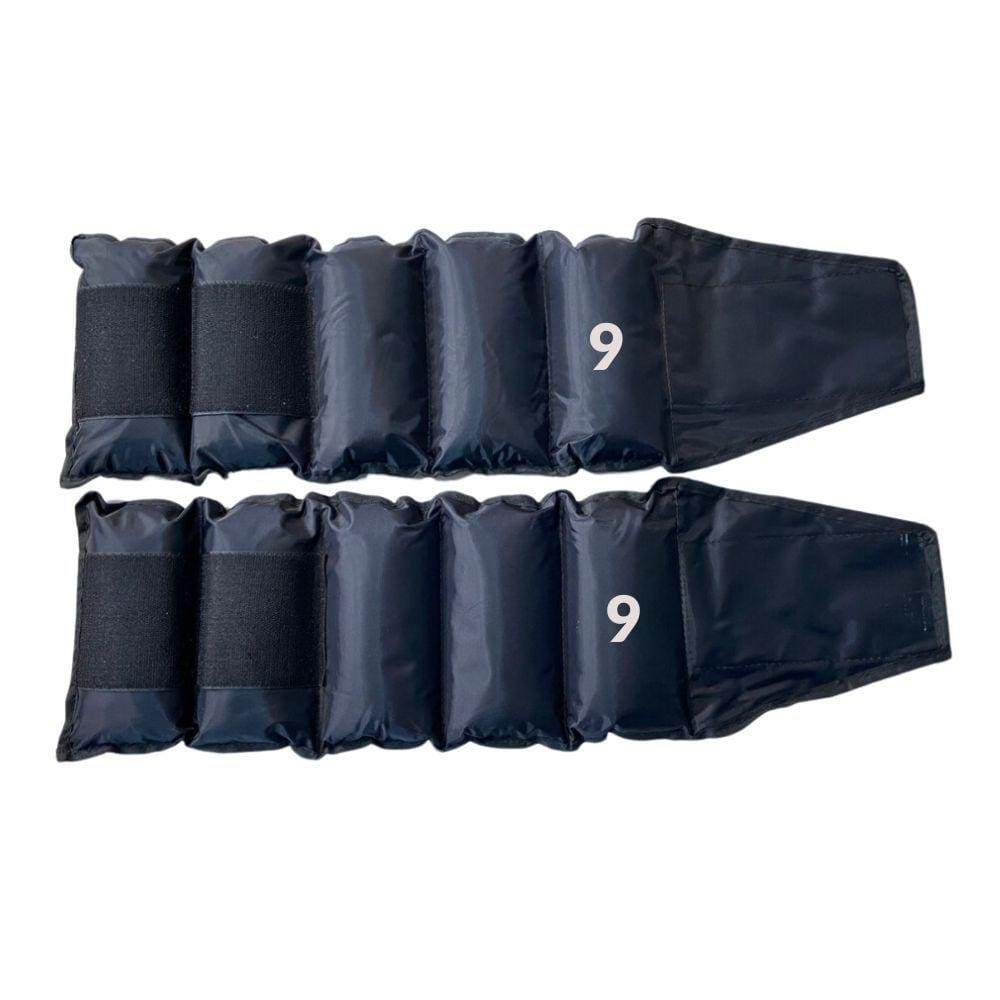 Par de Caneleira BF Fitness Peso Tornozeleira 9kg Fecho Aderente Ajustável