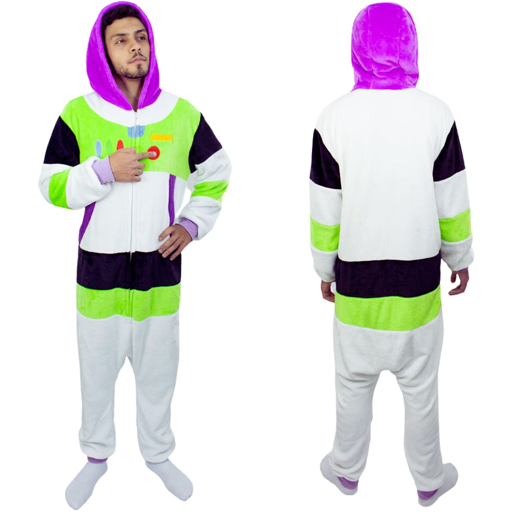 Buzz Lightyear Macacão Kigurumi Pijama Roupa Fantasia Cosplay Inverno Adulto Oficial Disney Toy Story