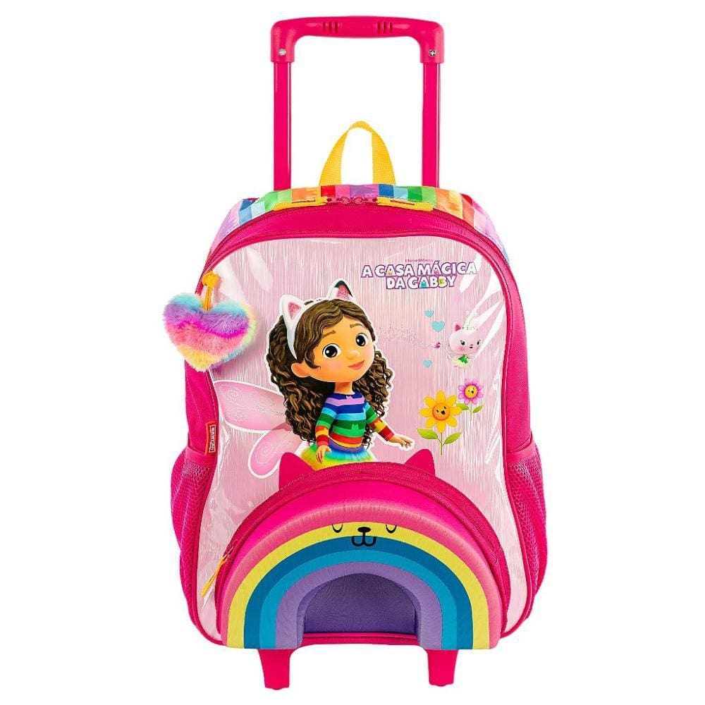 Mochila de Rodinhas Sestini Gabby X Rainbow Colorido