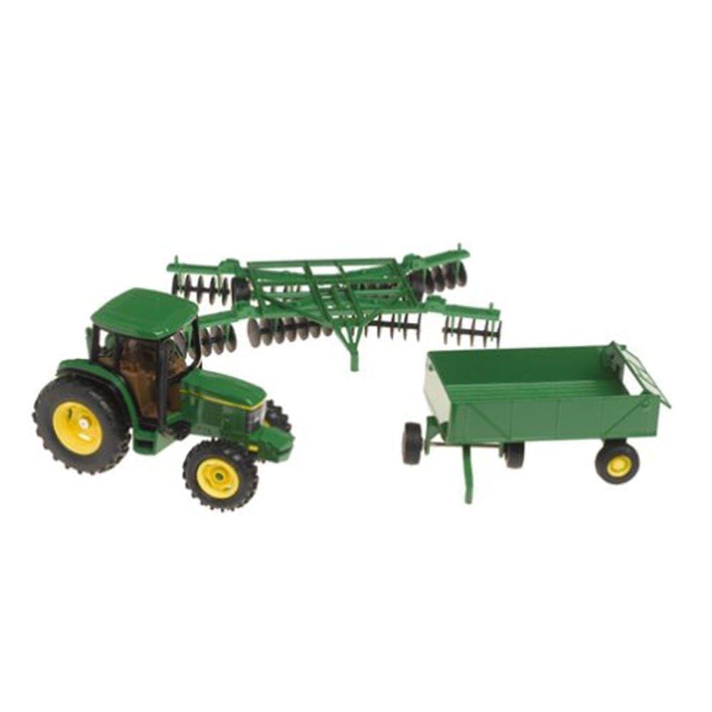 Miniatura Trator Carroça E Disco Ertl John Deere 6410 1/32