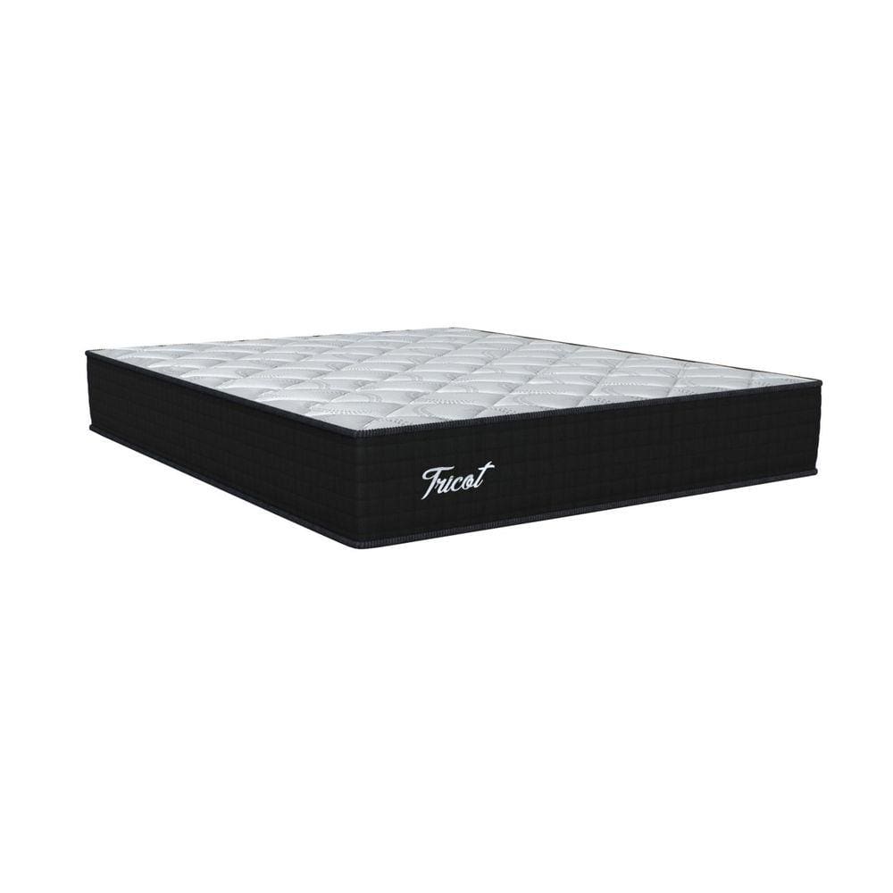 Colchão Tricot Eurotop Casal Molas Molas ensacadas Ensacadas 28x138x188cm Orthoflex Preto/Branco