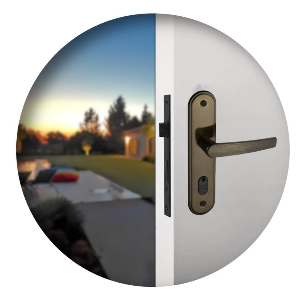 Fechadura Para Porta Externa Espelho Concept 404 Bronze Pado 40mm